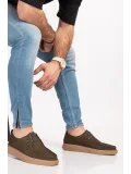 Gondol Hakiki Deri Erkek Loafer Ayakkabı src.810 Haki Nubuk