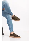 Gondol Hakiki Deri Erkek Loafer Ayakkabı src.810 Haki Nubuk