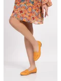 Gondol Kadın Hakiki Deri Loafer Babet Anl.6184 Hardal