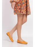 Gondol Kadın Hakiki Deri Loafer Babet Anl.6184 Hardal