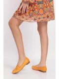 Gondol Kadın Hakiki Deri Loafer Babet Anl.6184 Hardal