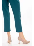 Gondol Kadın Hakiki Deri Stiletto Ayakkabı şhn.861 Vizon