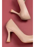 Gondol Kadın Hakiki Deri Stiletto Ayakkabı şhn.861 Vizon