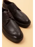Gondol Içi Dışı Hakiki Deri Anatomik Taban Casual Ayakkabı SRC.09 Kahverengi