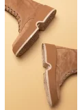 Gondol Kadın Hakiki Deri Hafif Taban Şık Bot rg.35231 Camel