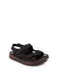 Gondol Unisex Hakiki Deri Cırtlı Ayarlanabilir Rahat Sandalet hkm.31 Siyah