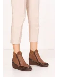 Gondol Kadın Hakiki Deri Günlük Anne Botu ell.7111 Ceviz