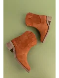 Gondol Kadın Hakiki Deri Western  Bot anl.2871 Taba Süet