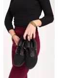 Gondol Comfort Bolle Ortopedik Deri Strech Ayakkabı at.4206 Siyah