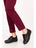Gondol Comfort Bolle Ortopedik Deri Strech Ayakkabı at.4206 Siyah Yılan