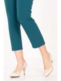 Gondol Hakiki Deri Stiletto-vdt.25 Krem