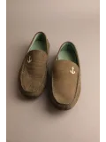 Gondol Erkek Hakiki Deri Klasik Loafer Haki 40 ttx.203
