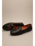 Gondol Kadın Hakiki Deri Klasik Loafer Siyah 41 ttx.786