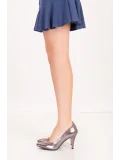 Gondol Hakiki Deri Stiletto-vdt.25 Platin