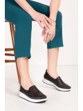 Gondol Hakiki Deri Rahat Yazlık Ayakkabı kla.15 Siyah