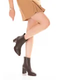 Gondol Kadın Klasik Topuklu Ofis Botu mad.1350 Kahverengi