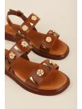 Gondol Hakiki Deri Vaketa Tarzı Günlük Sandalet crm.252 Taba