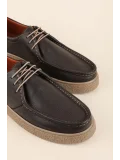 Gondol Erkek Hakiki Deri Casual Derby Ayakkabı (Moc-Toe) cz.102 Kahverengi