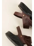 Gondol Erkek Hakiki Deri Günlük Rahat Taban Sandalet hkm.181 Kahverengi