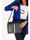 Silver Polo Kadın Tek Bölmeli Ekose Desen Çapraz Çanta sp.3064 Siyah Ekose