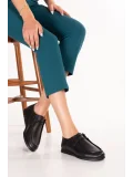 Gondol Kadın Hakiki Deri Moccasin Golf Model Kadın Ayakkabı hl.33401 Siyah
