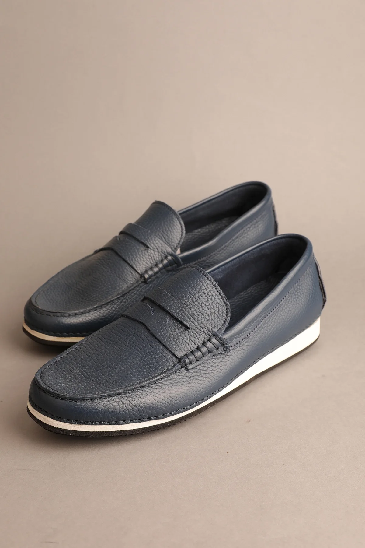Gondol Erkek Hakiki Deri Klasik Loafer Lacivert 41 ttx.20180