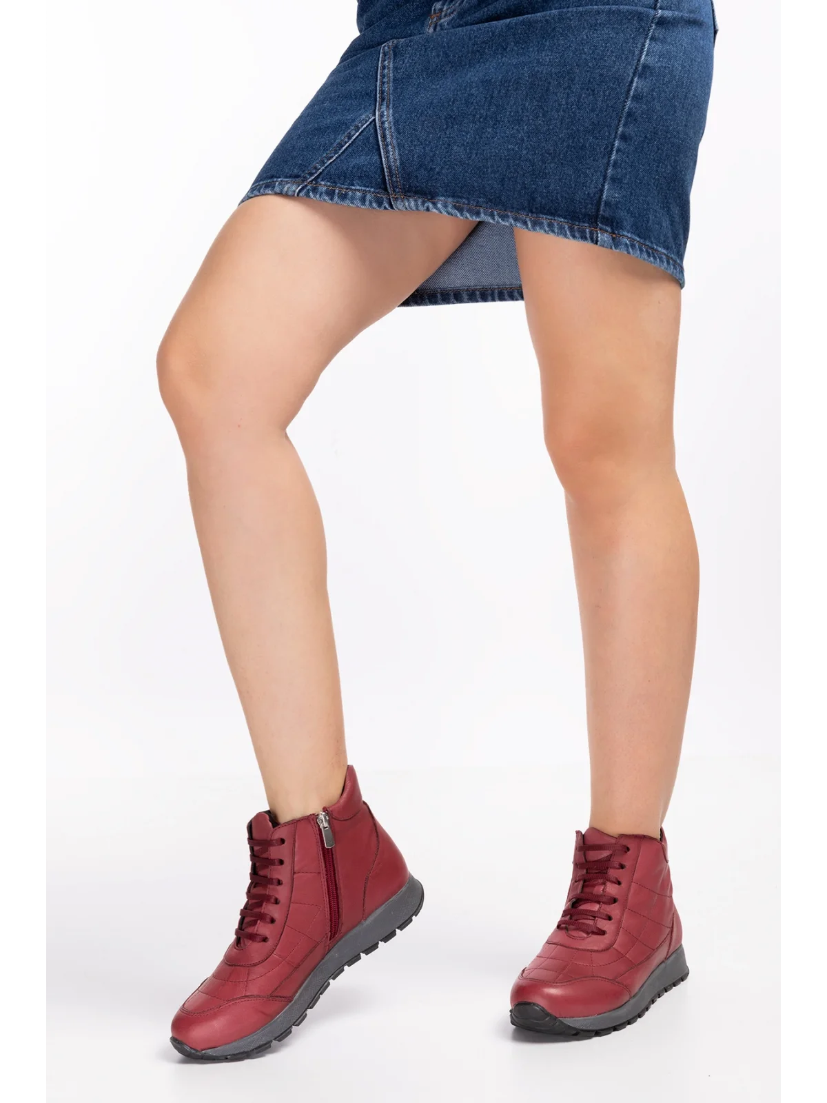 Gondol Içi Dışı Hakiki Deri Anatomik Taban Spor Ayakkabı gndl.616 Bordo