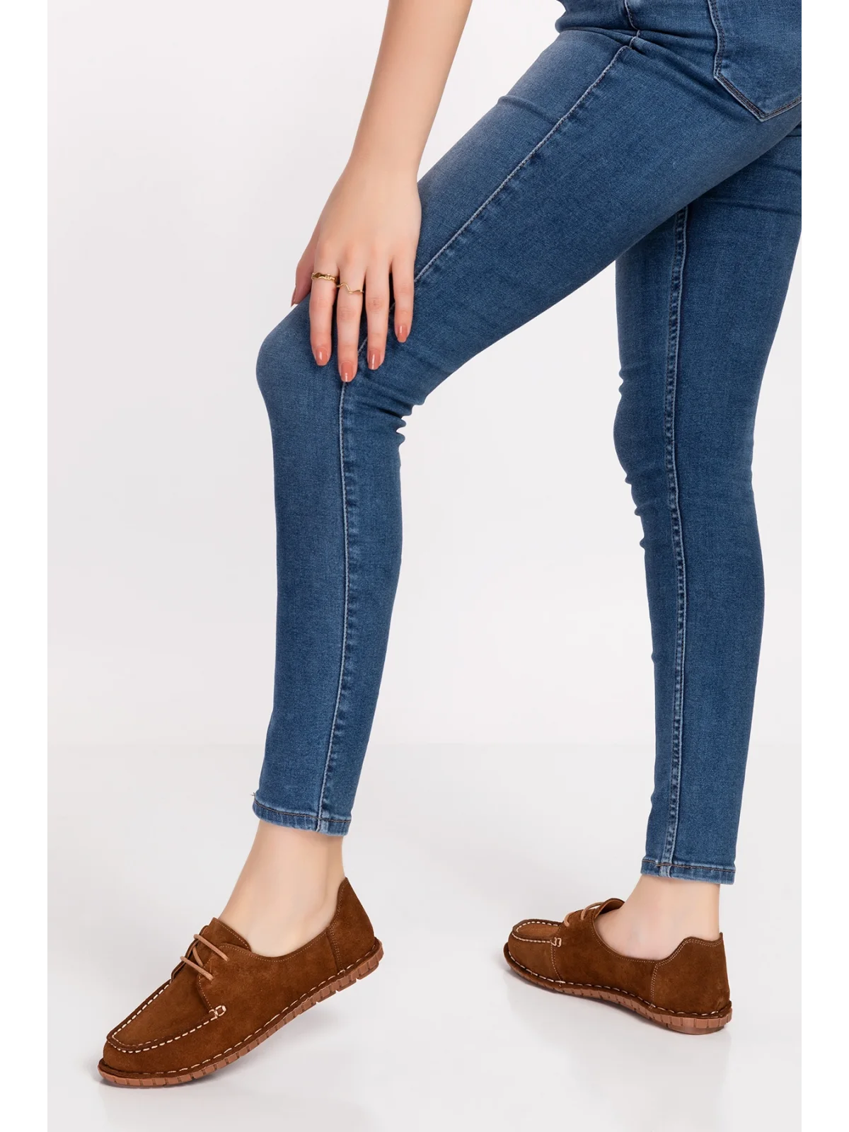 Gondol Hakiki Deri Esnek Hafif Loafer Ayakkabı esl.602 Taba