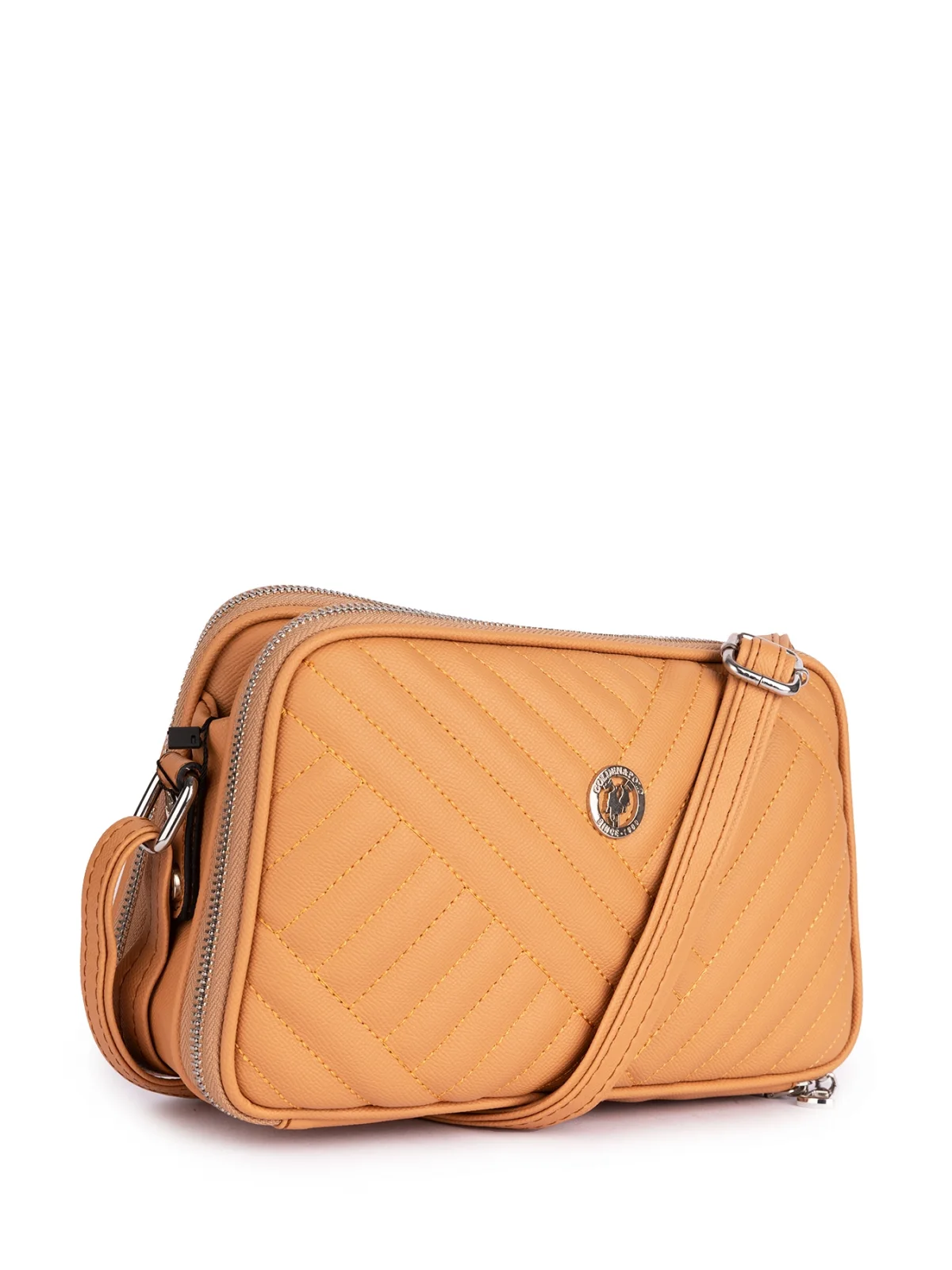 Gondol Kadın Günlük Çapraz Omuz Çantası gp.1327 Camel Kapitone