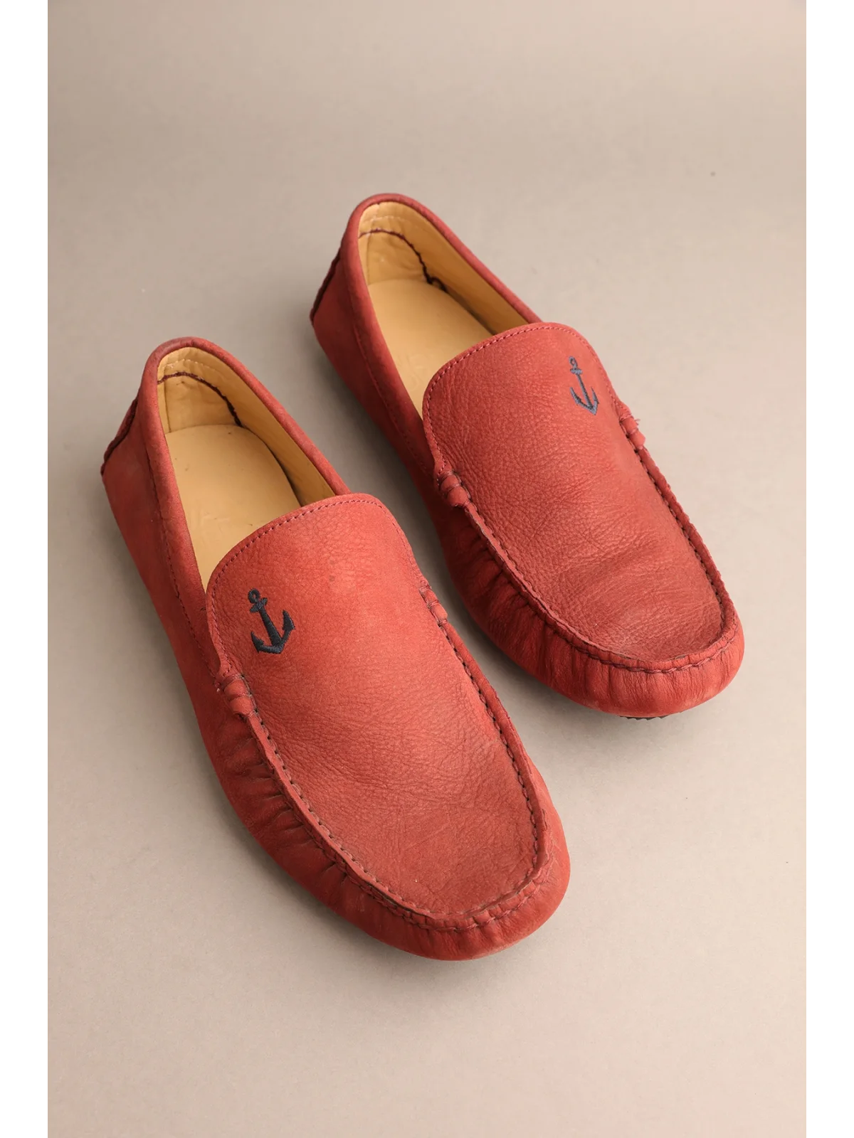 Gondol Erkek Hakiki Deri Klasik Loafer Bordo 41 ttx.299