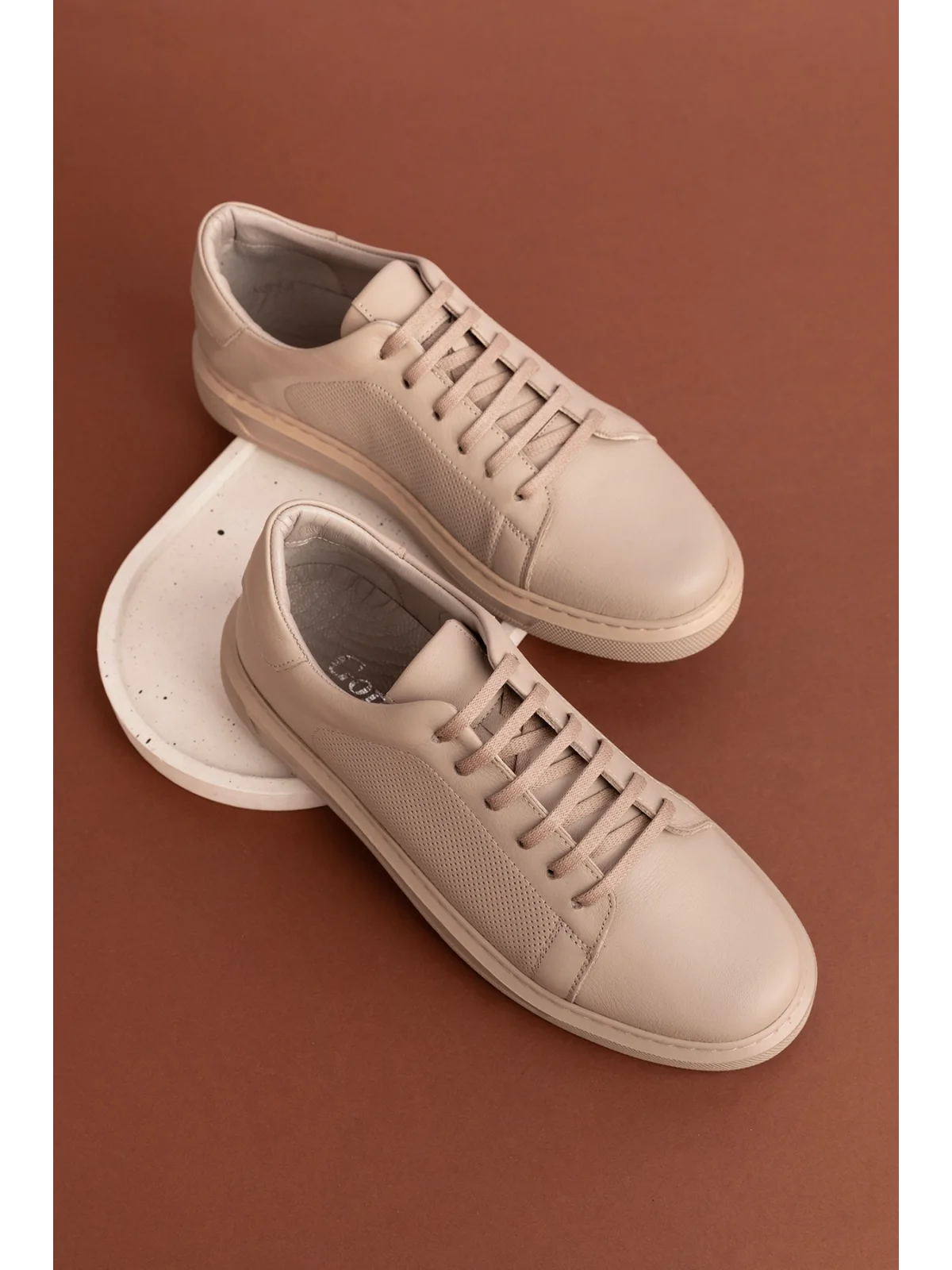 Gondol Hakiki Deri Rahat Günlük Ayakkabı pkr.909 Vizon