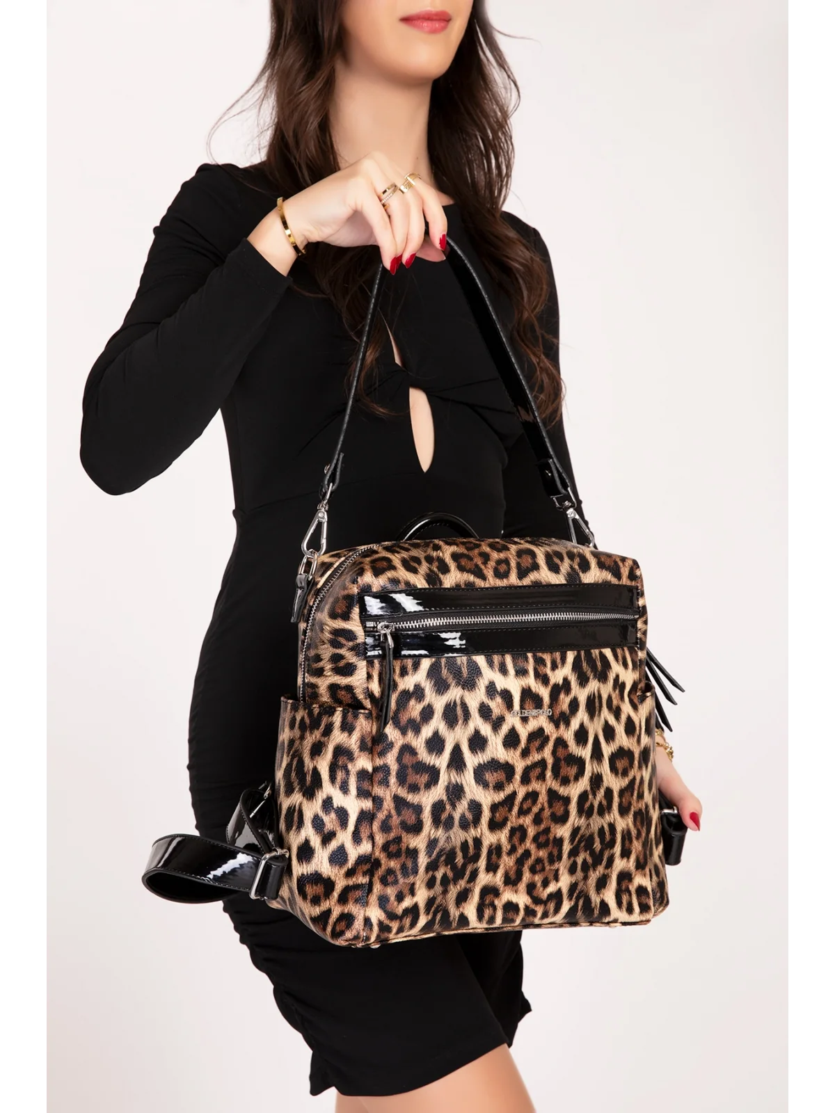 Gondol Kadın Sırt ve El Çantası gp.1492 Leopar