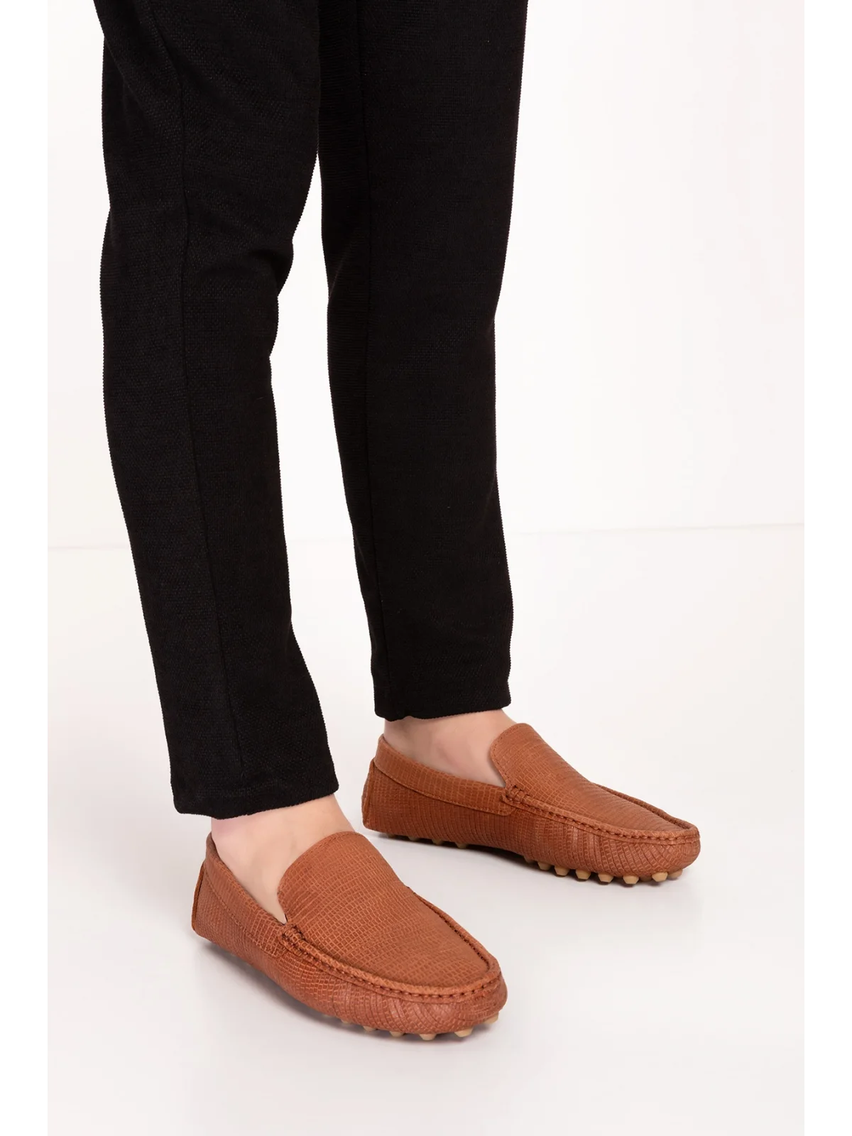 Gondol Erkek Hakiki Deri Hafif Taban Loafer Ayakkabı tx.13800 Taba
