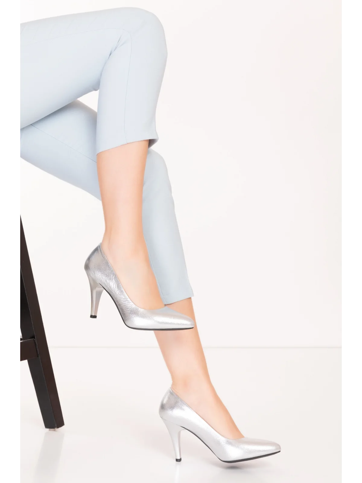 Gondol Hakiki Deri Stiletto-vdt.25 Lame