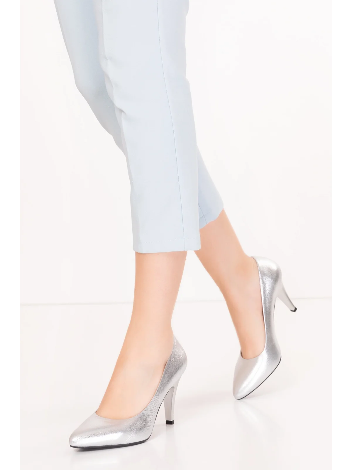 Gondol Hakiki Deri Stiletto-vdt.25 Lame