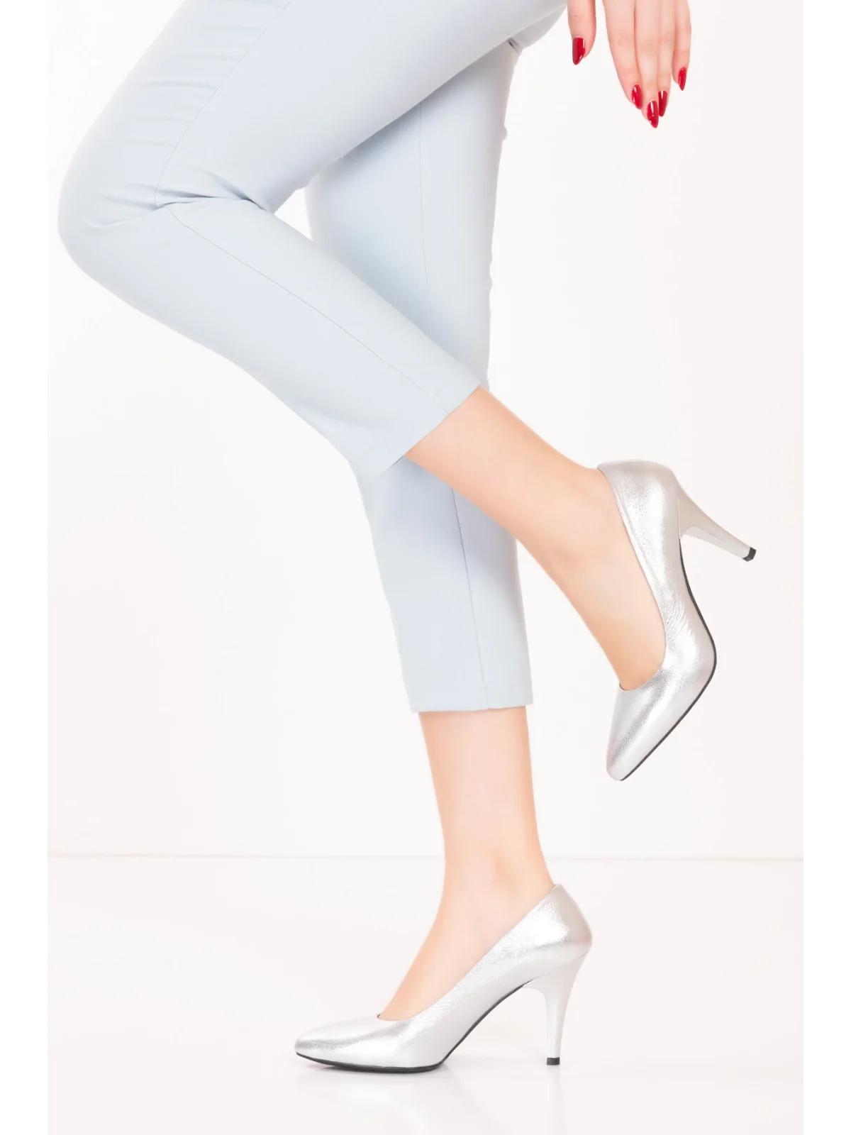 Gondol Hakiki Deri Stiletto-vdt.25 Lame
