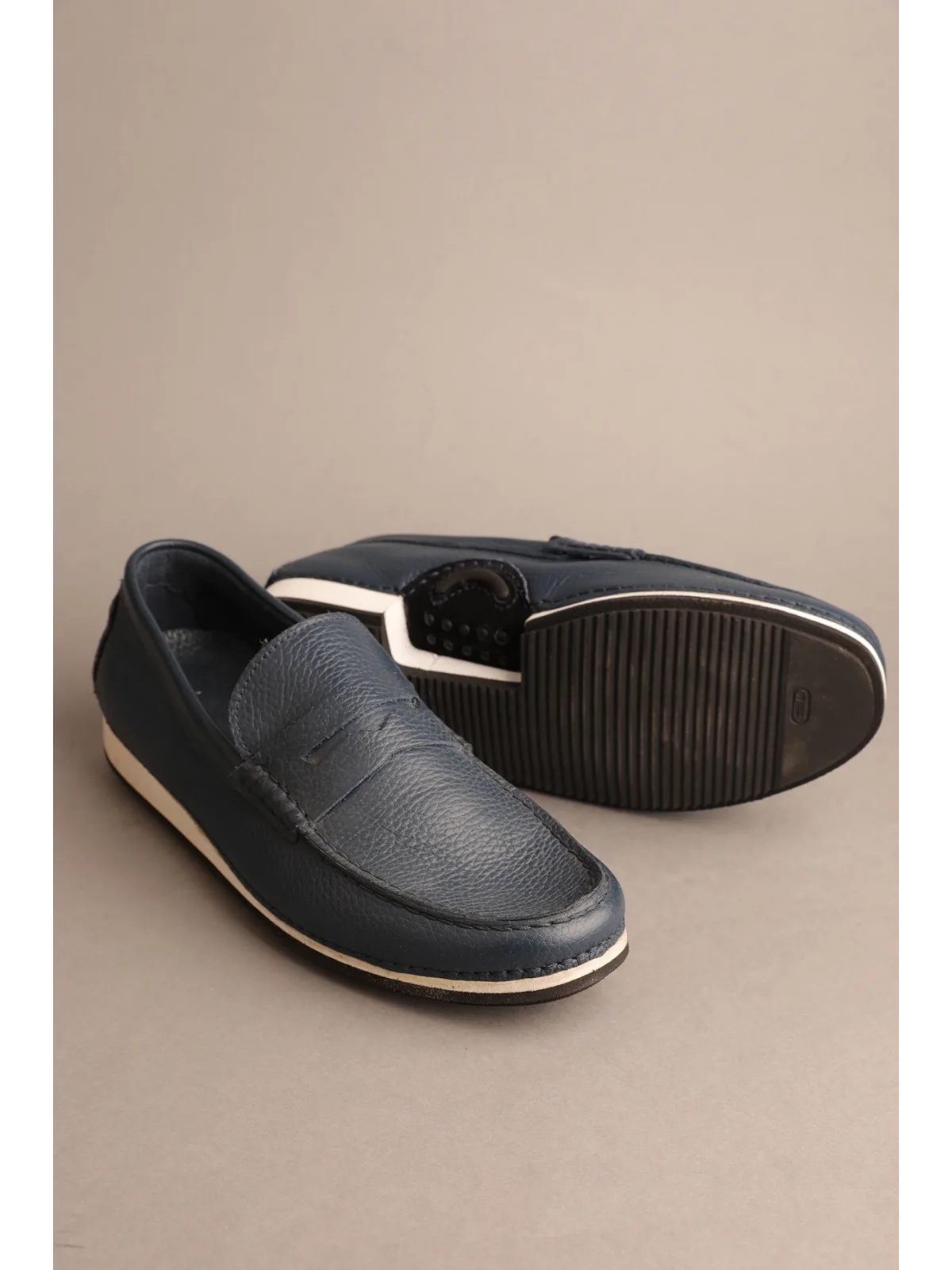 Gondol Erkek Hakiki Deri Klasik Loafer Lacivert 41 ttx.20180