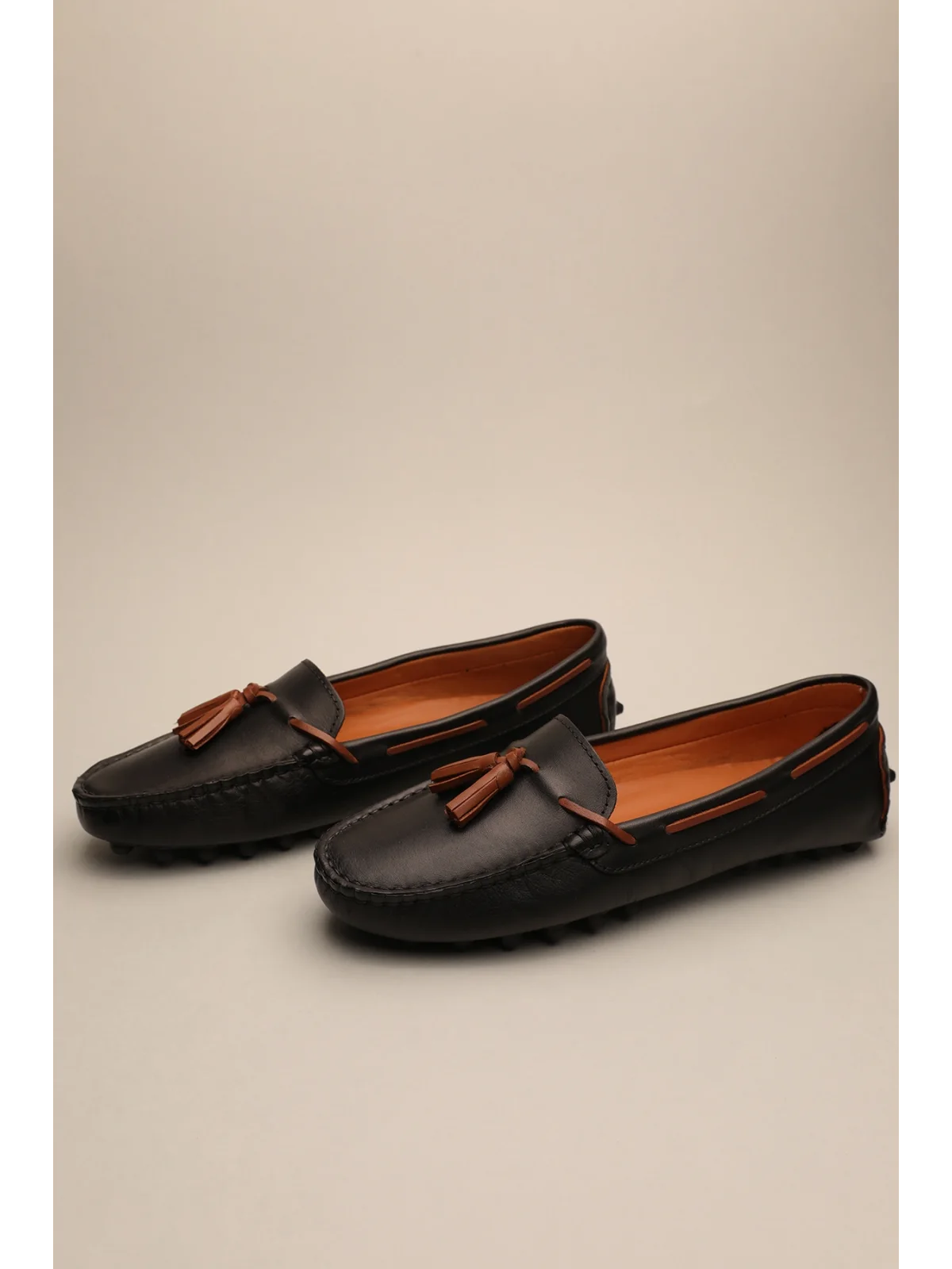 Gondol Kadın Hakiki Deri Klasik Loafer Siyah 41 ttx.786