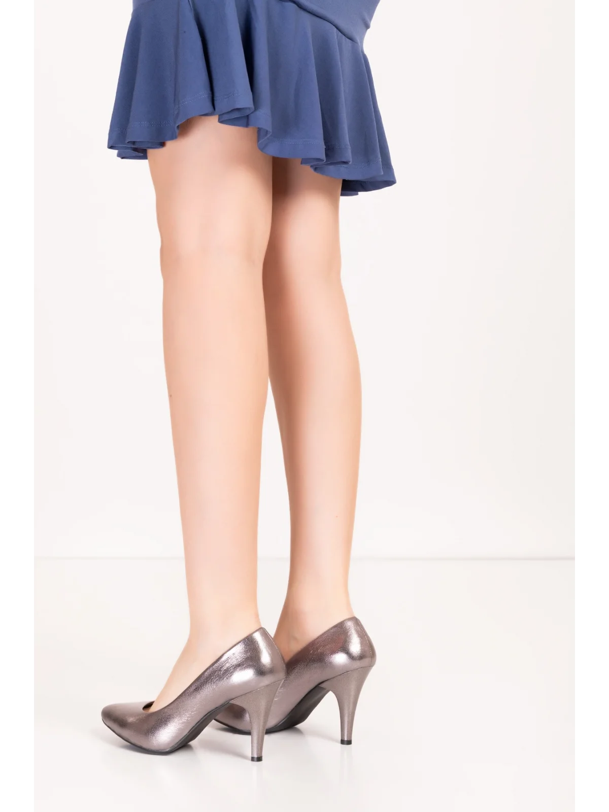 Gondol Hakiki Deri Stiletto-vdt.25 Platin
