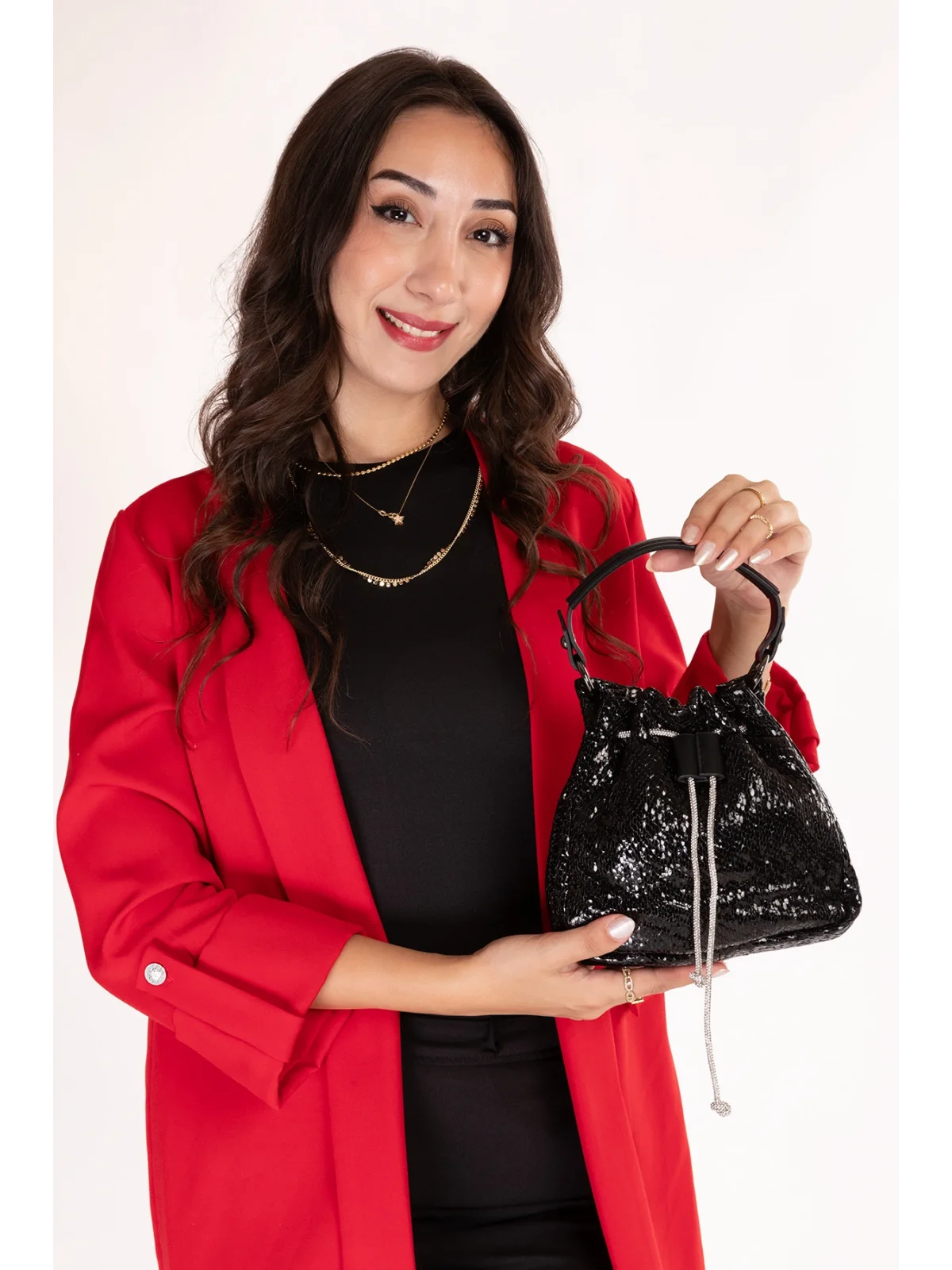 Gondol Kadın Küçük Abiye El Çantası shb.2255 Siyah