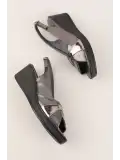 Gondol İçi Deri Sandalet   mikay.2013 Platin