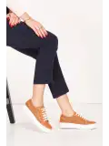 Gondol Kadın Iç Dış Hakiki Deri Günlük Sneaker als.369 Taba