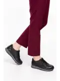 Gondol Içi Dışı Hakiki Deri Anatomik Taban Spor Ayakkabı flf.444 Black GT