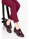 Gondol Hakiki Deri Anatomik Taban Rahat Ayakkabı esfa.4052 Bordo Croco