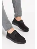 Gondol Hakiki Deri Erkek Loafer Ayakkabı src.810 Siyah Nubuk