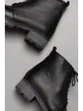 Gondol Hakiki Deri Günlük Rahat Postal Bot şhn.8810 Siyah