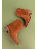 Gondol Kadın Hakiki Deri Western  Bot anl.2871 Taba Süet