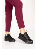 Gondol Hakiki Deri Anatomik Taban Rahat Fermuarlı Ayakkabı usl.2149 Siyah