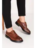 Gondol Erkek Hakiki Deri Hafif Taban Klasik Ayakkabı ny.922 Taba