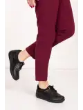 Gondol Comfort Bolle Ortopedik Deri Strech Ayakkabı at.4206 Siyah Yılan